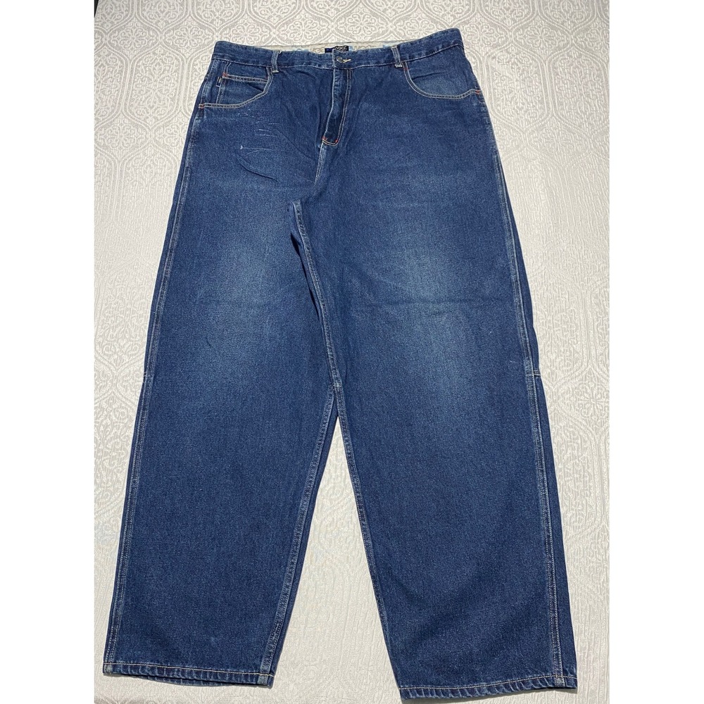 Vintage Y2K Icewear By Ice Men's Jeans 40×32 Wide Leg Baggy Dark Wash‎